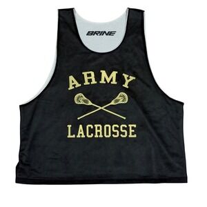 Brine Army Lacrosse Reversible Mesh Practice Jersey Pinnie Black White L/XL